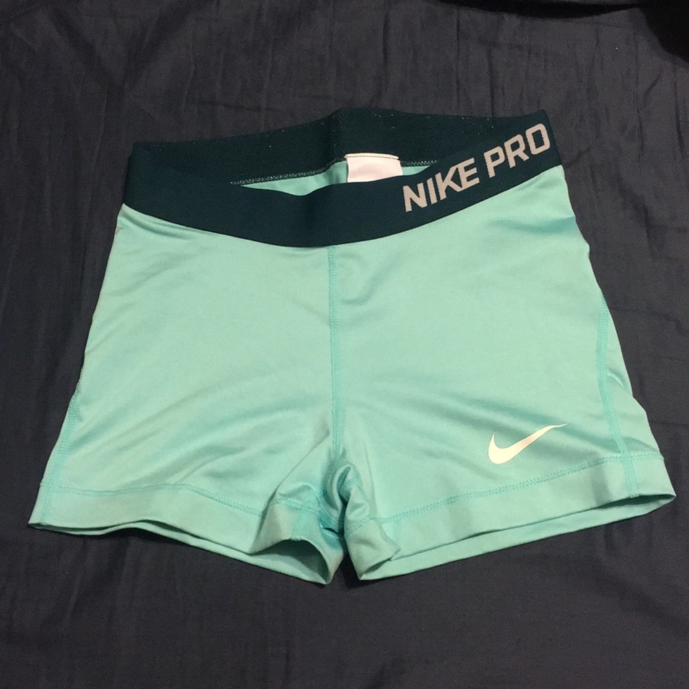 Nike pro dry fit shorts teal and aqua